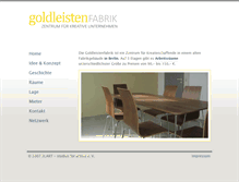 Tablet Screenshot of goldleistenfabrik.de